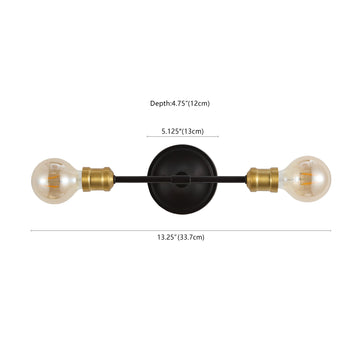 Jaxon 13.25" Industrial Farmhouse Iron LED Vanity - JONATHAN Y